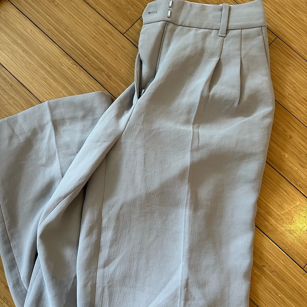 Aritzia Soft Gray Straight Leg Pants